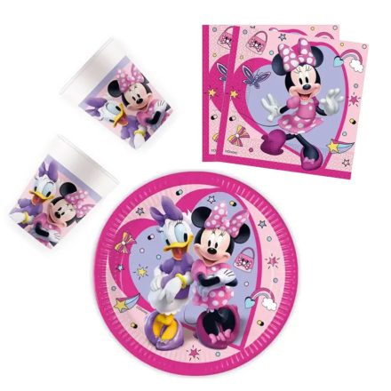 Disney Minnie party szett junior 23cm-es tányérral 36db-os