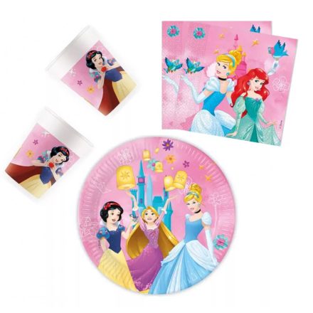 Disney Hercegnők party szett 23cm-es tányérral 36db-os