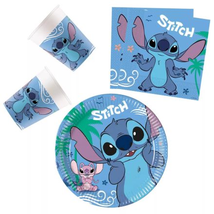 Lilo és Stitch, A csillagkutya party szett 36 db-os, 20 cm-es tányérral