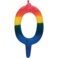 Šareno Striped svjećica za tortu, brojna svjećica 0