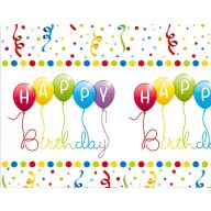   Sretan rođendan Streamers Happy Birthday plastični stolnjak 120x180 cm