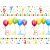 Happy Birthday Streamers asztalterítő 120*180 cm