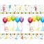Sretan rođendan Streamers Happy Birthday plastični stolnjak 120x180 cm