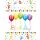 Happy Birthday Streamers ajándéktasak, ajándékzacskó 6 db-os