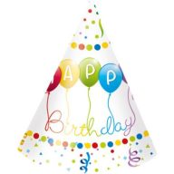   Sretan rođendan Streamers Happy Birthday party kapa, šešir 6 komada