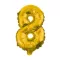 Brojevi Gold Zlatna mini broj 8 folija balon 33 cm
