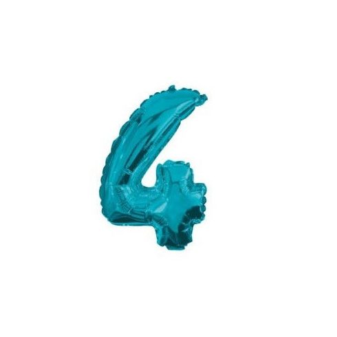 Mini 4-es Blue szám Fólia lufi 32 cm