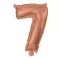 Színes Rose Gold 7-es szám fólia lufi 95 cm