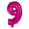 Brojevi Hot Pink Ružičasta folija balon broj 9, 95 cm