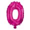 Brojevi Hot Pink Ružičasti balon broj 0 od folije 95 cm