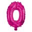 Brojevi Hot Pink Ružičasti balon broj 0 od folije 95 cm