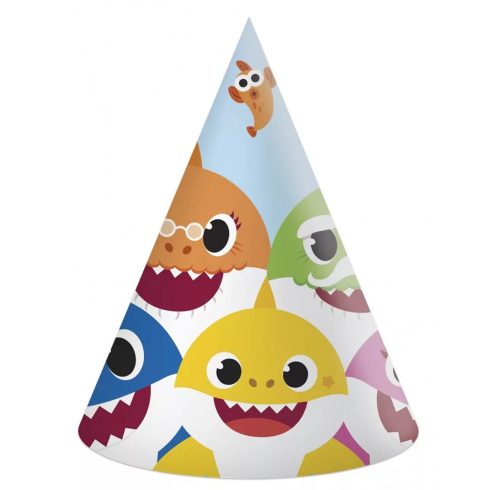 Baby Shark party kalap, csákó 6 db-os 