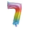 Brojevi Multicolour Metallic Šareni mini 7 balon od folije 34 cm