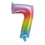 Brojevi Multicolour Metallic Šareni mini 7 balon od folije 34 cm