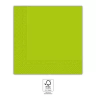 Zöld Unicolour Light Green szalvéta 20 db-os 33x33 cm FSC