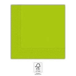 Zöld Unicolour Light Green szalvéta 20 db-os 33x33 cm FSC