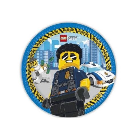 Lego City papírtányér 8 db-os 23 cm FSC