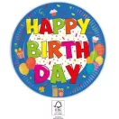 Sretan rođendan Kokliko Sretna rođendanska papirna tanjura, 8 komada, 23 cm, FSC