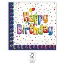 Sretan rođendan Multicolor Happy Birthday salveta 20 komada 33x33 cm FSC