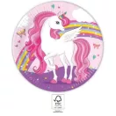 Jednorog Rainbow Colors Papirni tanjur 8 komada 23 cm FSC