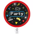Gamer Gaming Party papirnati tanjur, 8 komada, 23 cm, FSC