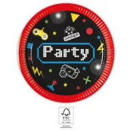 Gamer Gaming Party papirnati tanjur 8 kom 20 cm FSC