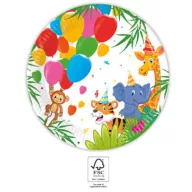 Džungla Balloons papirnati tanjur 8 komada 20 cm FSC