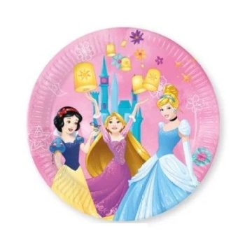   Disney Princess Live your Story, Disney Hercegnők papírtányér 8 db-os 23 cm FSC