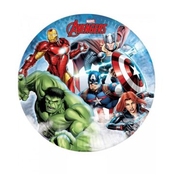   Avengers Infinity Stones, Bosszúállók papírtányér 8 db-os 23 cm FSC
