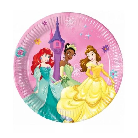 Disney Princess Live your Story Disney Hercegnők papírtányér 8 db-os 20 cm FSC