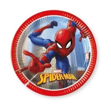   Spiderman Crime Fighter Pókember papírtányér 8 db-os 20 cm FSC