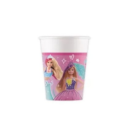 Barbie papír pohár 8 db-os 200ml