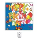 Happy Birthday Kokliko szalvéta 20 db-os 33x33 cm FSC
