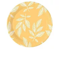 Levél Orange Leaves papírtányér 8 db-os 23 cm
