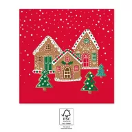 Božić Gingerhouses i salvete 20 komada 33x33 cm FSC