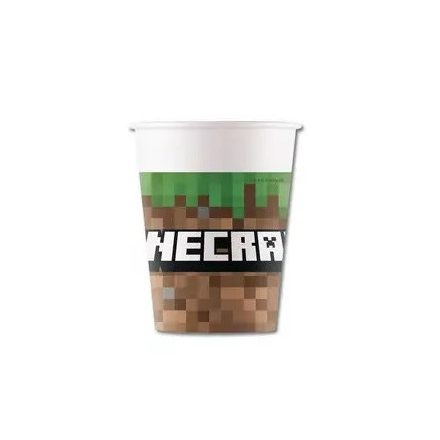 Minecraft papír pohár 8 db-os 200ml