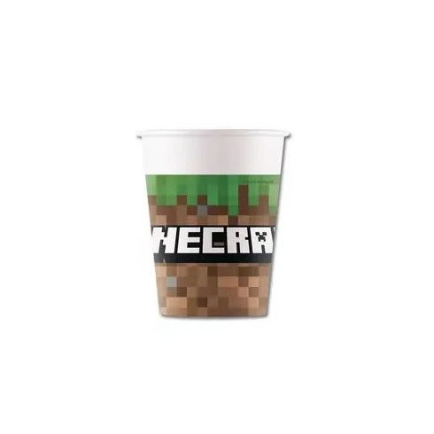 Minecraft papír pohár 8 db-os 200ml