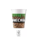 Minecraft Green papír pohár 8 db-os 200 ml FSC