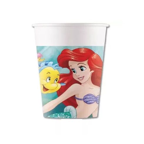 Disney Hercegnők papír pohár Ariel 8 db-os 200ml