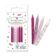   Sretan rođendan Pink Happy Birthday Roza svjećice, set svjećica od 12 komada