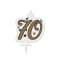 Sretan rođendan Milestone Happy Birthday Gold svjećica za tortu, brojna svjećica 70