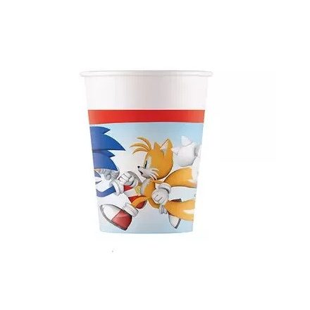 Sonic a sündisznó papír pohár 8 db-os 200ml