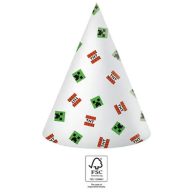 Minecraft Green parti šešir, kapu 6 kom FSC