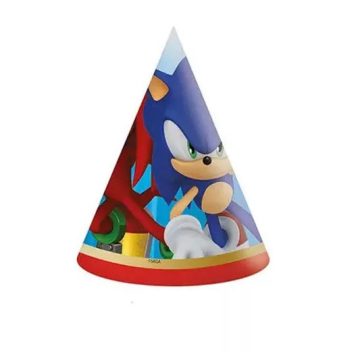 Sonic a sündisznó party kalap csákó 6 db-os