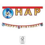 Sonic the Hedgehog Sega Happy Birthday natpis FSC 2 m