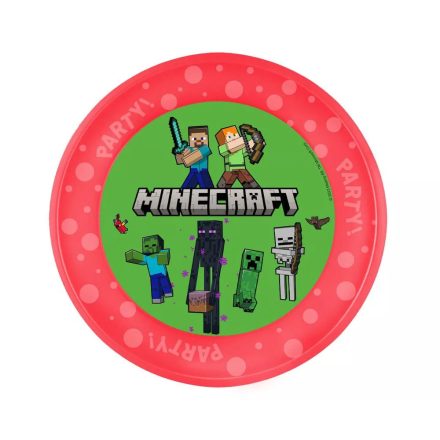 Minecraft micro műanyag lapostányér 21cm