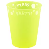   Yellow Fluorescent, Sárga micro prémium műanyag pohár 250 ml