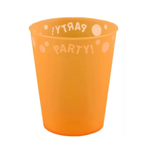 Narancssárga micro műanyag pohár orange 250ml