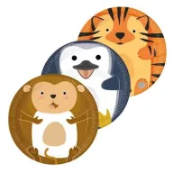 Životinje Zoo papirni tanjuri 8 komada 23 cm FSC
