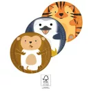 Životinje Zoo papirni tanjuri 8 komada 23 cm FSC